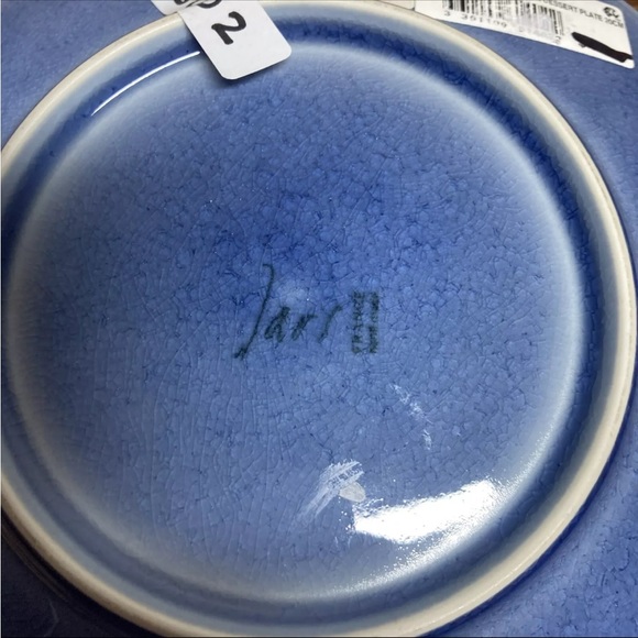 Jars France Ceramics 
Bleu Chardon Dessert Plate 
blue  new - Picture 5 of 7